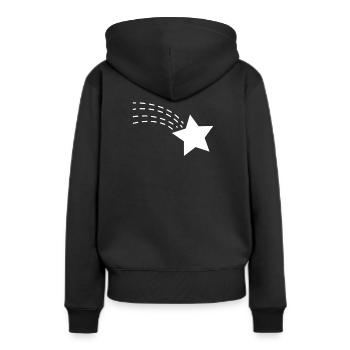 Étoiles Étoile filante Créez votre propre astérisque - Sweat à capuche Premium bio Femme - noir - Dos - Julia (174cm)