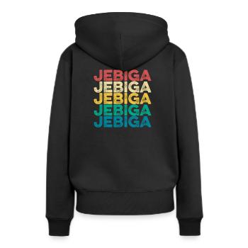 Jebiga rôti Yougoslavie disant Balkan Yugo - Sweat à capuche Premium bio Femme - noir - Dos - Julia (174cm)