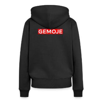 Gemoje Hessisch dialecte cadeau de dialecte de la Sarre - Sweat à capuche Premium bio Femme - noir - Dos - Julia (174cm)