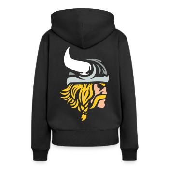 Guerriers vikings - Sweat à capuche Premium bio Femme - noir - Dos - Julia (174cm)