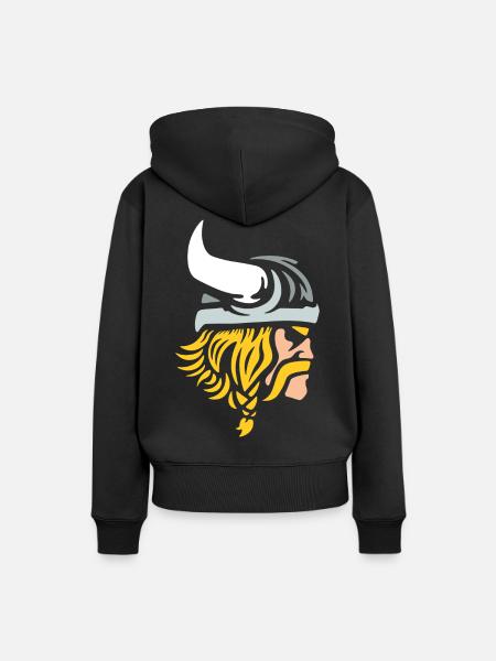Wikinger Krieger - Frauen Premium Bio Hoodie - Schwarz
