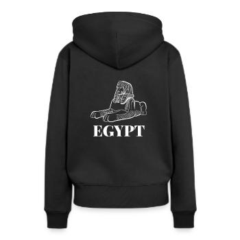 Sphinx Egypte - Sweat à capuche Premium bio Femme - noir - Dos - Julia (174cm)