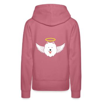 Lévrier - Sweat à capuche Premium bio Femme - mauve - Dos - Isabella (175cm)
