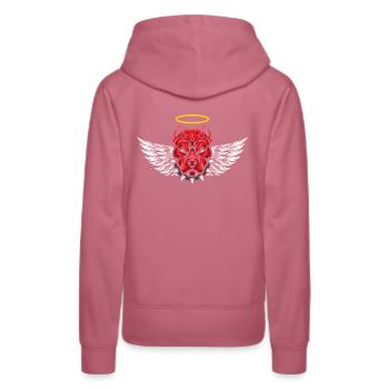 Devil American Pitbull Dog T-Shirt - Sweat à capuche Premium bio Femme - mauve - Dos - Isabella (175cm)