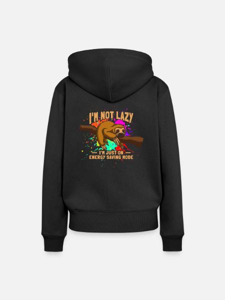 Ich Bin Nicht Faul - Frauen Premium Bio Hoodie - Schwarz