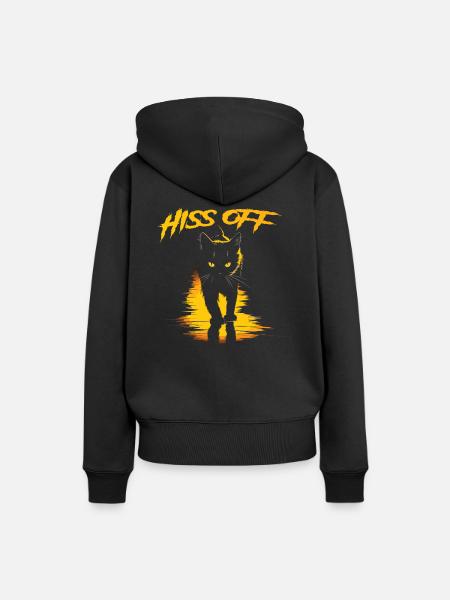 Fauch weg - Frauen Premium Bio Hoodie - Schwarz