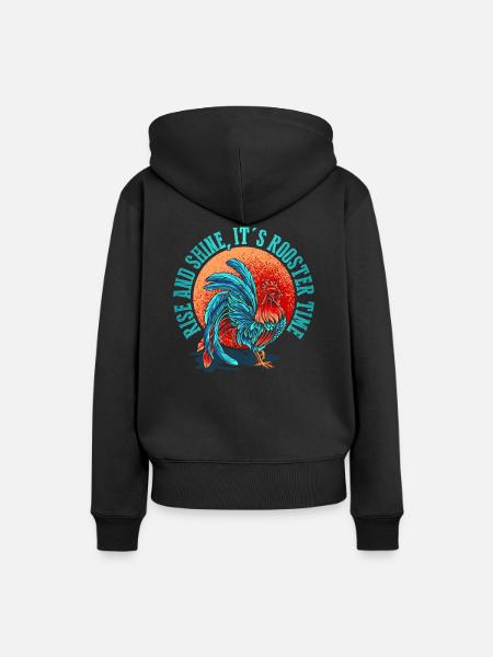 Erhebe dich und leuchte - Frauen Premium Bio Hoodie - Schwarz