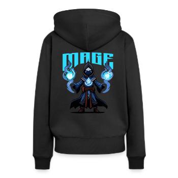 Magicien - Sweat à capuche Premium bio Femme - noir - Dos - Julia (174cm)