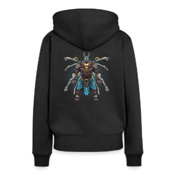 Anubis - Sweat à capuche Premium bio Femme - noir - Dos - Julia (174cm)