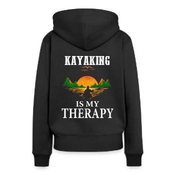 Kayak Kayak Kayak Kayak - Women’s Premium Organic Hoodie - black - Back - Julia (174cm)