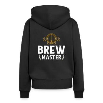 Maître brasseur - bière, alcool, brasseur - Sweat à capuche Premium bio Femme - noir - Dos - Julia (174cm)