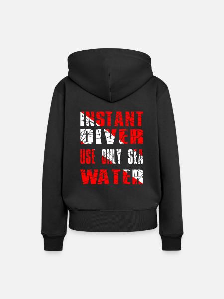 INSTANT DIVER - Frauen Premium Bio Hoodie - Schwarz