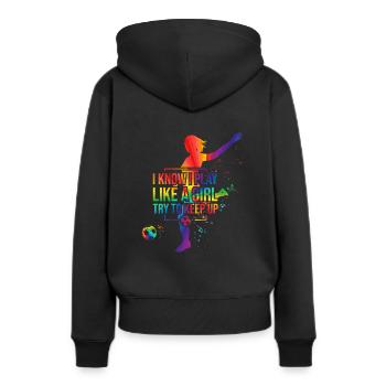 Des Jeux Comme Filles Football Football Football - Sweat à capuche Premium bio Femme - noir - Dos - Julia (174cm)