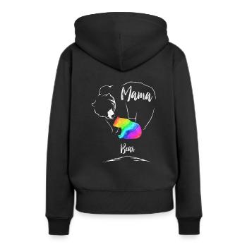 Mama Bear Gay lgbt Mother's Day Mother's Gift - Women’s Premium Organic Hoodie - black - Back - Julia (174cm)
