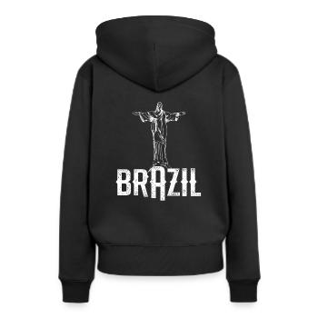 Brésil Cristo Rédempteur Rio de Janeiro Christ - Sweat à capuche Premium bio Femme - noir - Dos - Julia (174cm)