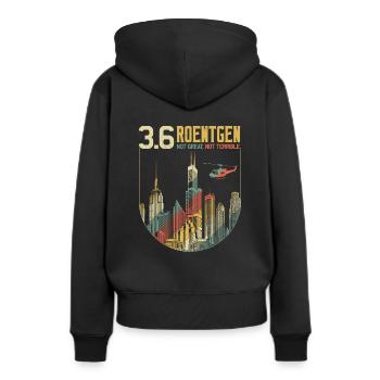 3 6 CENTRALE ÉLECTRIQUE ROENTGEN AKW Not Great Not Terrible - Sweat à capuche Premium bio Femme - noir - Dos - Julia (174cm)