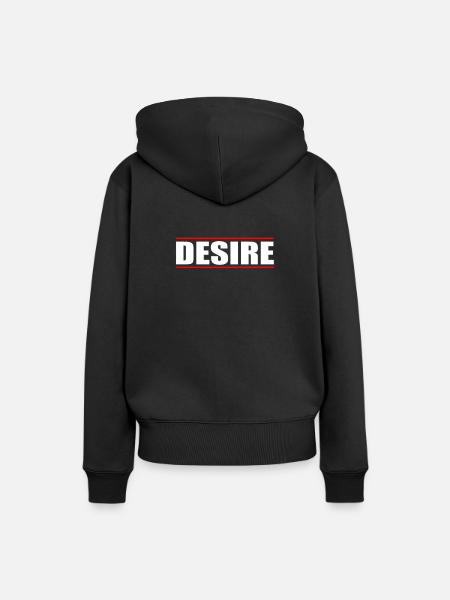 Desire Begehren - Frauen Premium Bio Hoodie - Schwarz