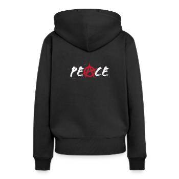 Punk Rock Punker Anarchisme Anarchie Cadeau - Sweat à capuche Premium bio Femme - noir - Dos - Julia (174cm)