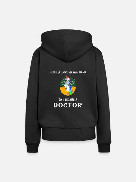 Doktortitel - Frauen Premium Bio Hoodie - Schwarz