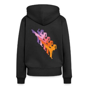 Taekwondo Femme - Sweat à capuche Premium bio Femme - noir - Dos - Julia (174cm)