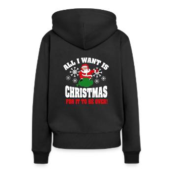 Anti Weihnachten Sarkasmus Ugly Christmas Geschenk - Frauen Premium Bio Hoodie - Schwarz - Hinten - Julia (174cm)