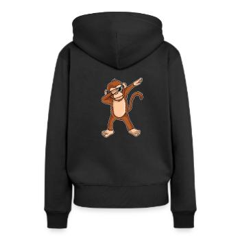 Cadeau anniversaire cadeau cadeau banane - Sweat à capuche Premium bio Femme - noir - Dos - Julia (174cm)