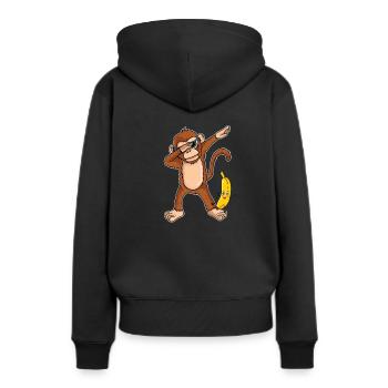 Cadeau anniversaire cadeau cadeau banane - Sweat à capuche Premium bio Femme - noir - Dos - Julia (174cm)