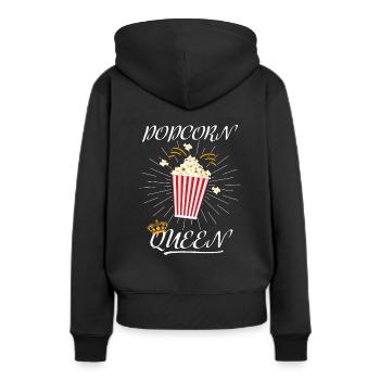 Popcorn costume popcorn queen cinema tv carnival - Women’s Premium Organic Hoodie - black - Back - Julia (174cm)