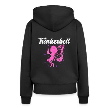 Trinkerbell Geschenk Brautshirt Trinken JGA Team F - Frauen Premium Bio Hoodie - Schwarz - Hinten - Julia (174cm)