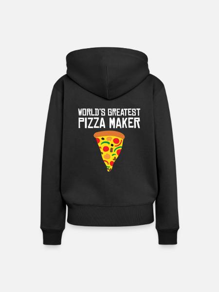 Bester Pizzabäcker - Frauen Premium Bio Hoodie - Schwarz