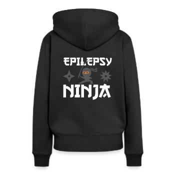 Epilepsy Krankheit - Frauen Premium Bio Hoodie - Schwarz - Hinten - Julia (174cm)