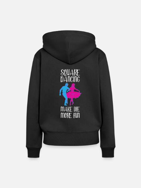 Square Dance - Frauen Premium Bio Hoodie - Schwarz