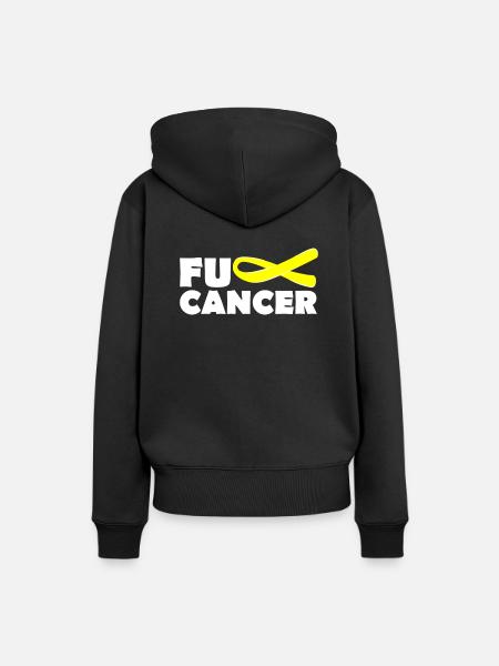 Fuck Cancer - Frauen Premium Bio Hoodie - Schwarz