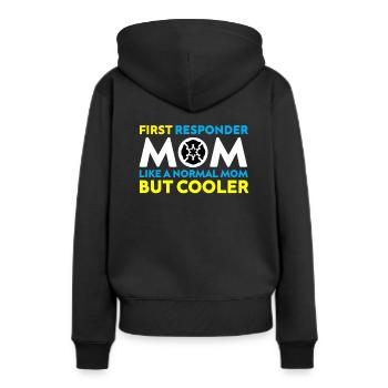 First Responder Mom Sanitäterin Polizistin - Frauen Premium Bio Hoodie - Schwarz - Hinten - Julia (174cm)