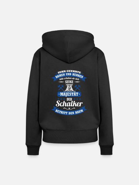 Schalke Spruch für Schalker: Seine Majestät Trikot - Frauen Premium Bio Hoodie - Schwarz