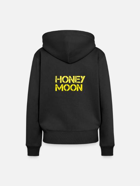 Honey Moon - Frauen Premium Bio Hoodie - Schwarz