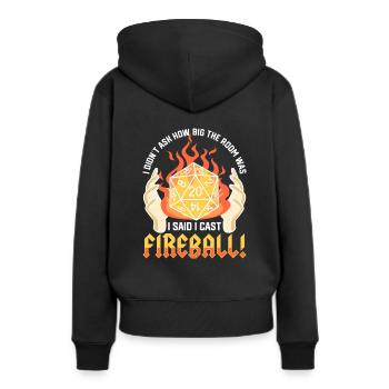 Gamer boule de feu sarcasmes cadeau - Sweat à capuche Premium bio Femme - noir - Dos - Julia (174cm)