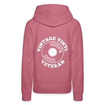 Vinyle vétéran vinyle disque platine - Sweat à capuche Premium bio Femme - mauve - Dos - Isabella (175cm)