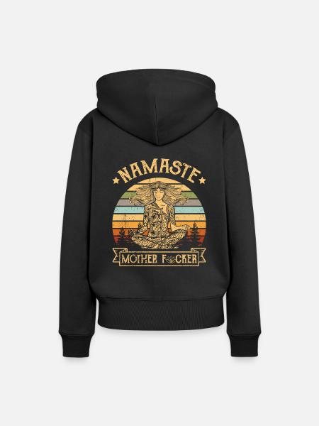 Namaste Yoga Mother - Frauen Premium Bio Hoodie - Schwarz