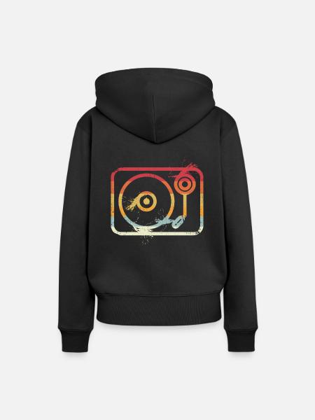 Vinyl Schallplatte - Frauen Premium Bio Hoodie - Schwarz