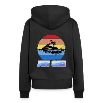 Jet Ski - Sweat à capuche Premium bio Femme - noir - Dos - Julia (174cm)