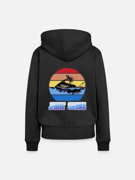 Jetski - Frauen Premium Bio Hoodie - Schwarz