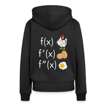 Mathematiker Integral Mathe Spruch Ableitung leich - Frauen Premium Bio Hoodie - Schwarz - Hinten - Julia (174cm)