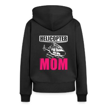 Helikopter Mom Muttertag Mama Geschenk Hubschraube - Frauen Premium Bio Hoodie - Schwarz - Hinten - Julia (174cm)