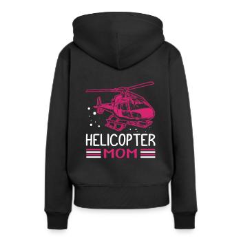 Helikopter Mom Muttertag Mama Geschenk Hubschraube - Frauen Premium Bio Hoodie - Schwarz - Hinten - Julia (174cm)