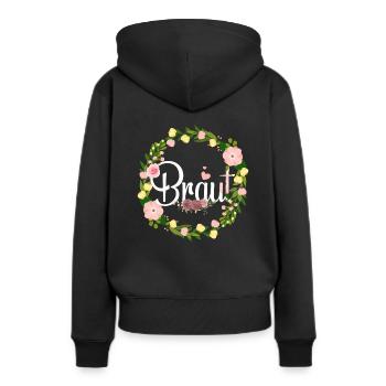 Braut Junggesellenabschied Hochzeit Braut Geschenk - Frauen Premium Bio Hoodie - Schwarz - Hinten - Julia (174cm)