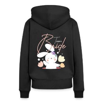 Team Bride Braut Junggesellinnenabschied JGA Hochz - Frauen Premium Bio Hoodie - Schwarz - Hinten - Julia (174cm)