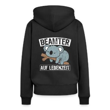 Beamter auf Lebenszeit - Beamter Amt Beamtin Gesch - Frauen Premium Bio Hoodie - Schwarz - Hinten - Julia (174cm)
