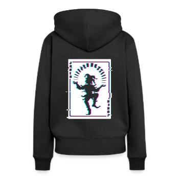 JOKER Karte Spielkarten Joker Kostüm Karte Karneva - Frauen Premium Bio Hoodie - Schwarz - Hinten - Julia (174cm)