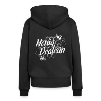 Honig Dealerin - Imkerin Honigdealer Biene Geschen - Frauen Premium Bio Hoodie - Schwarz - Hinten - Julia (174cm)